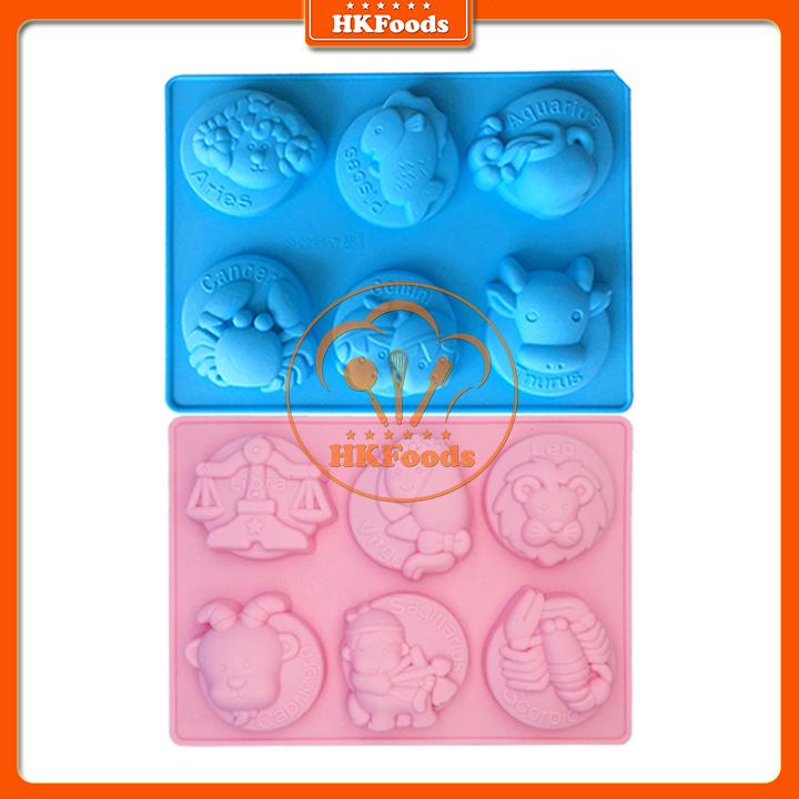 KHUÔN SILICON LÀM BÁNH, THẠCH RAU CÂU, SOCOLA 12 CHÒM SAO