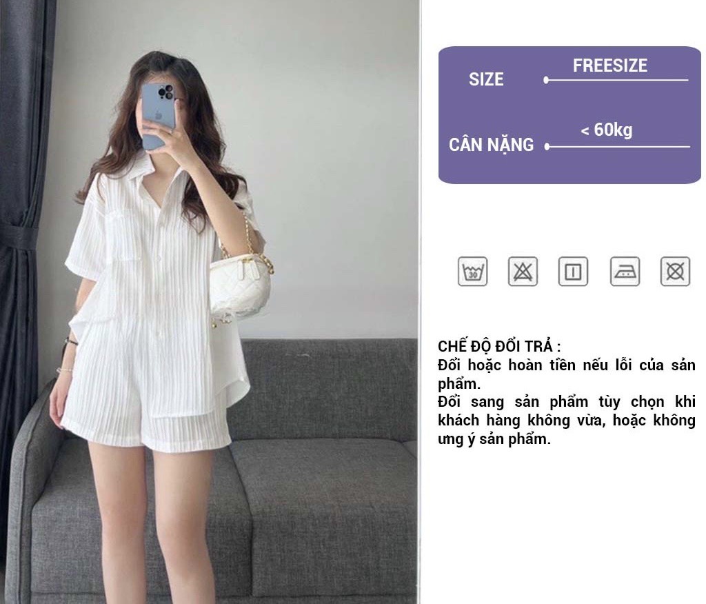 Set Bộ Nữ Áo Somi thắt lưng kèm quần