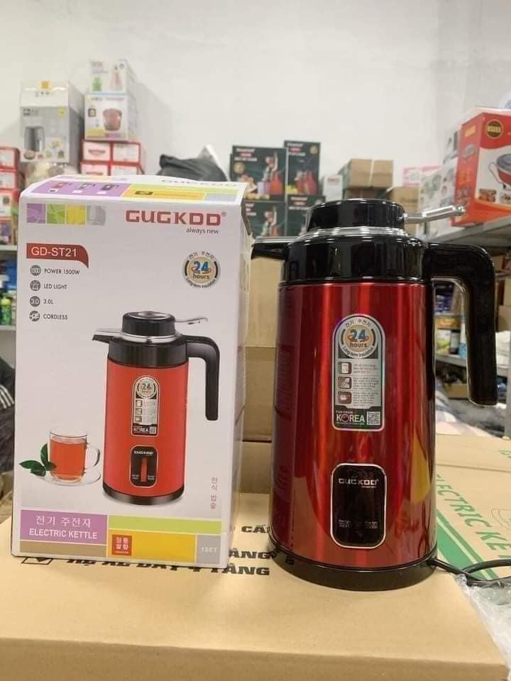 Ấm siêu tốc kiêm bình ủ nhiệt - bình siêu tốc st30 giữ nhiệt 24h - dung tích 2l - an toàn và tiện dụng - tuấn tú - gia dụng thông minh
