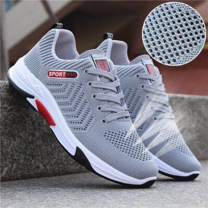 (Kèm Video) Giày Sneaker Nam Kiểu Dáng Trẻ Trung - Sport Abuuu Có 2 Màu Xám Và Đen - B End T Shop giá rẻ