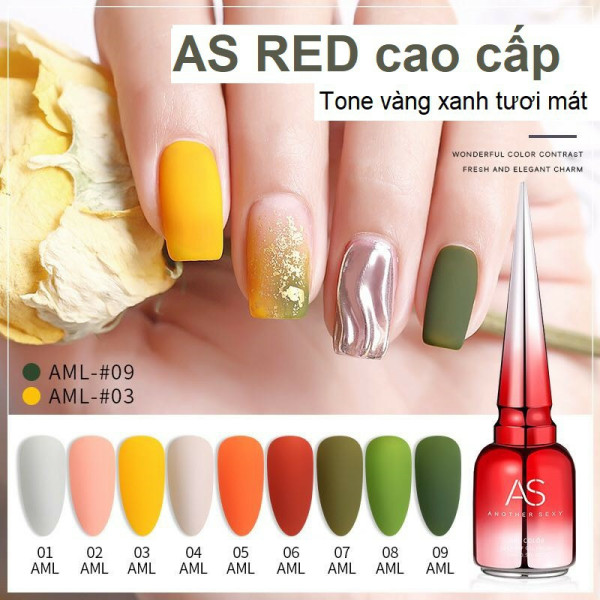 [HCM]Sơn Gel As mã AML 15ML - Chai đỏ