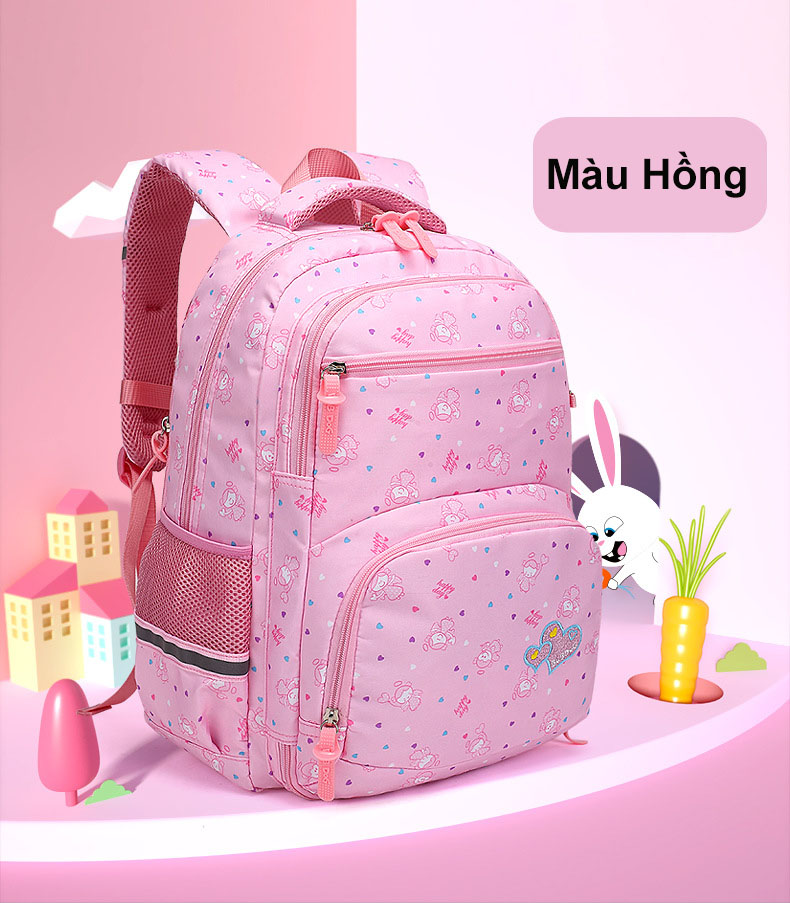 [HÀNG ĐẸP- GIÁ SALE ĐẬM] Balo học sinh từ lớp 3 đến lớp 9 Phong cách mới Hàn Quốc dễ thương schoolbag Học sinh Tiểu học Trung Học Bé Gái trẻ em Cao Cấp chống bung tróc Ba lô có phản quang mặt lưng êm