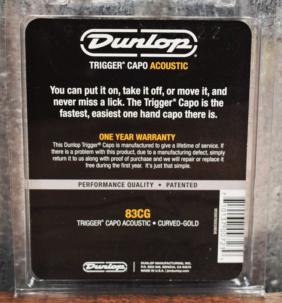 Capo Guitar Acoustic Trigger Curved Dunlop 83CG Cao Cấp
