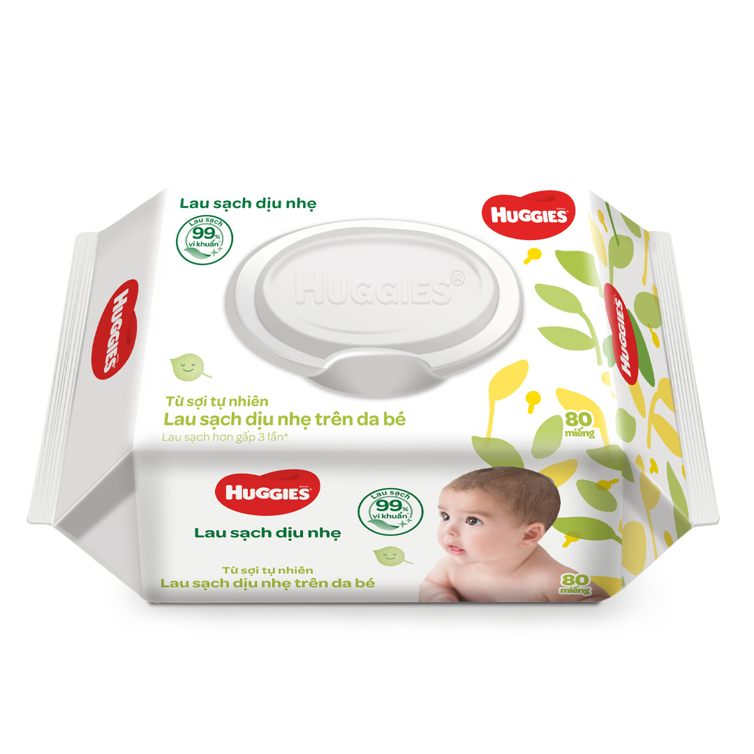 [GIFT] Khăn giấy ướt không mùi Hugggies - 80 miếng/ gói
