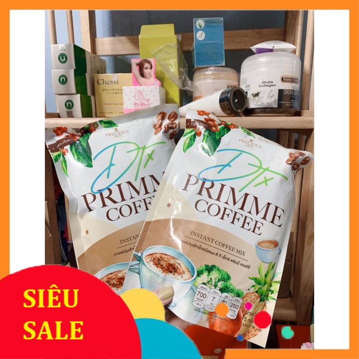 Cà phê giảm cân hỗ trợ đẹp da DTX Primme Coffee Thái Lan (10gói/bịch)