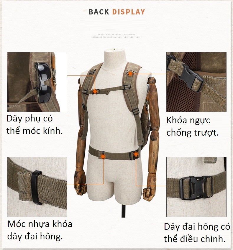 [HCM]Balo máy ảnh Canvas Batik.BK_3040.
