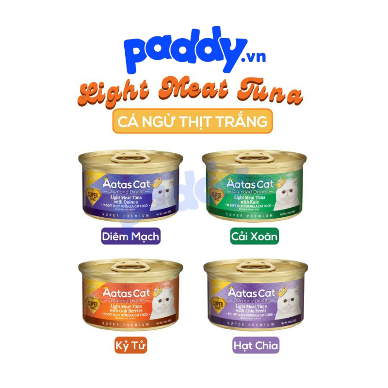 Pate Mèo Mọi Lứa Tuổi Aatas Super Food (Lon 80g)