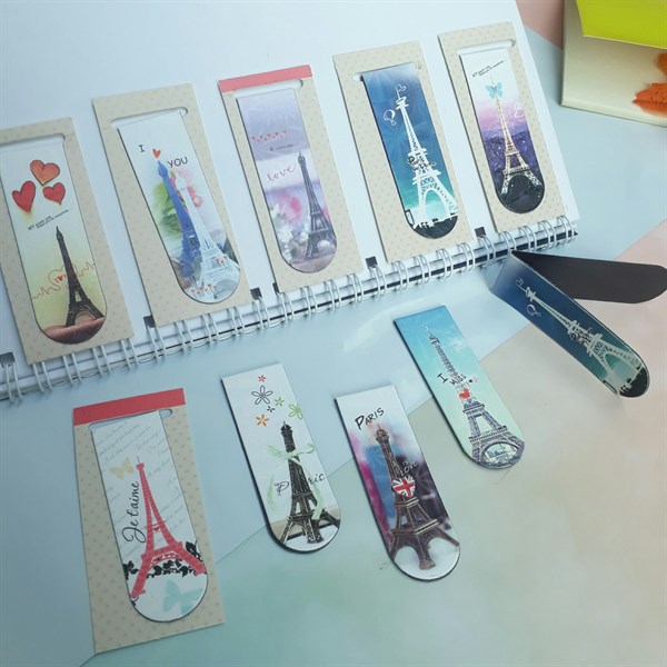 [HCM]Combo 5 Bookmark Nam Châm Đánh Dấu Sách - Tháp Eiffel (Mẫu Ngẫu Nhiên)