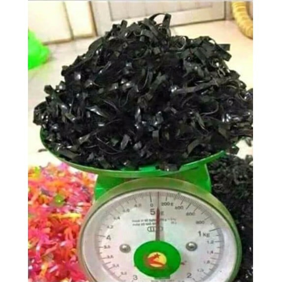100 dây chun buộc tóc màu đen