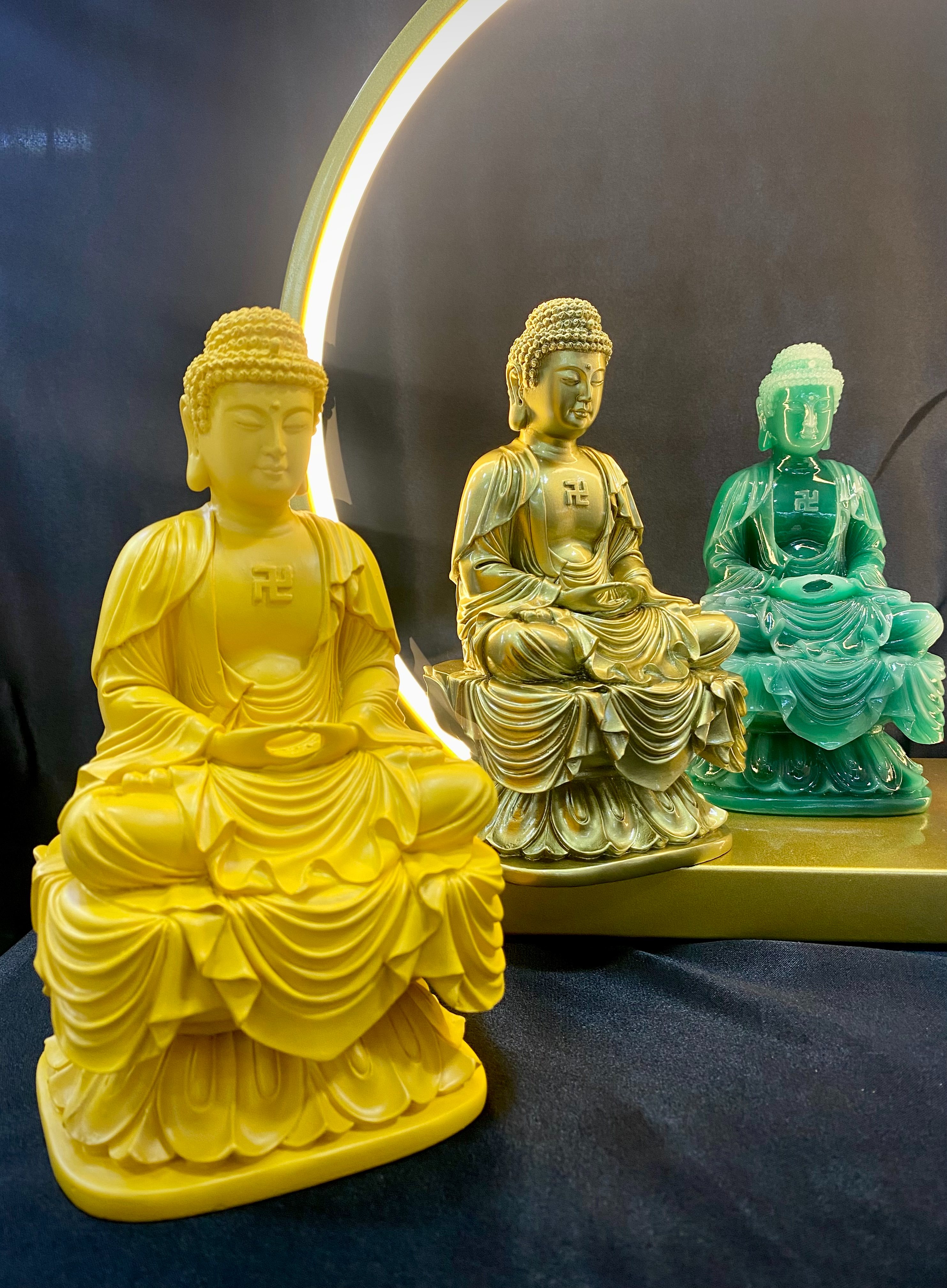 TƯỢNG PHẬT DƯỢC SƯ - A DI ĐÀ 19CM COMPOSITE
