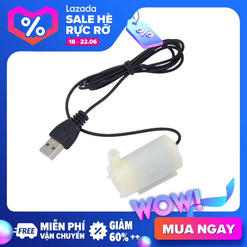 Máy bơm mini chìm dùng cho bể cá DC 3-6V không gây ồn bơm lọc nước hiệu quả