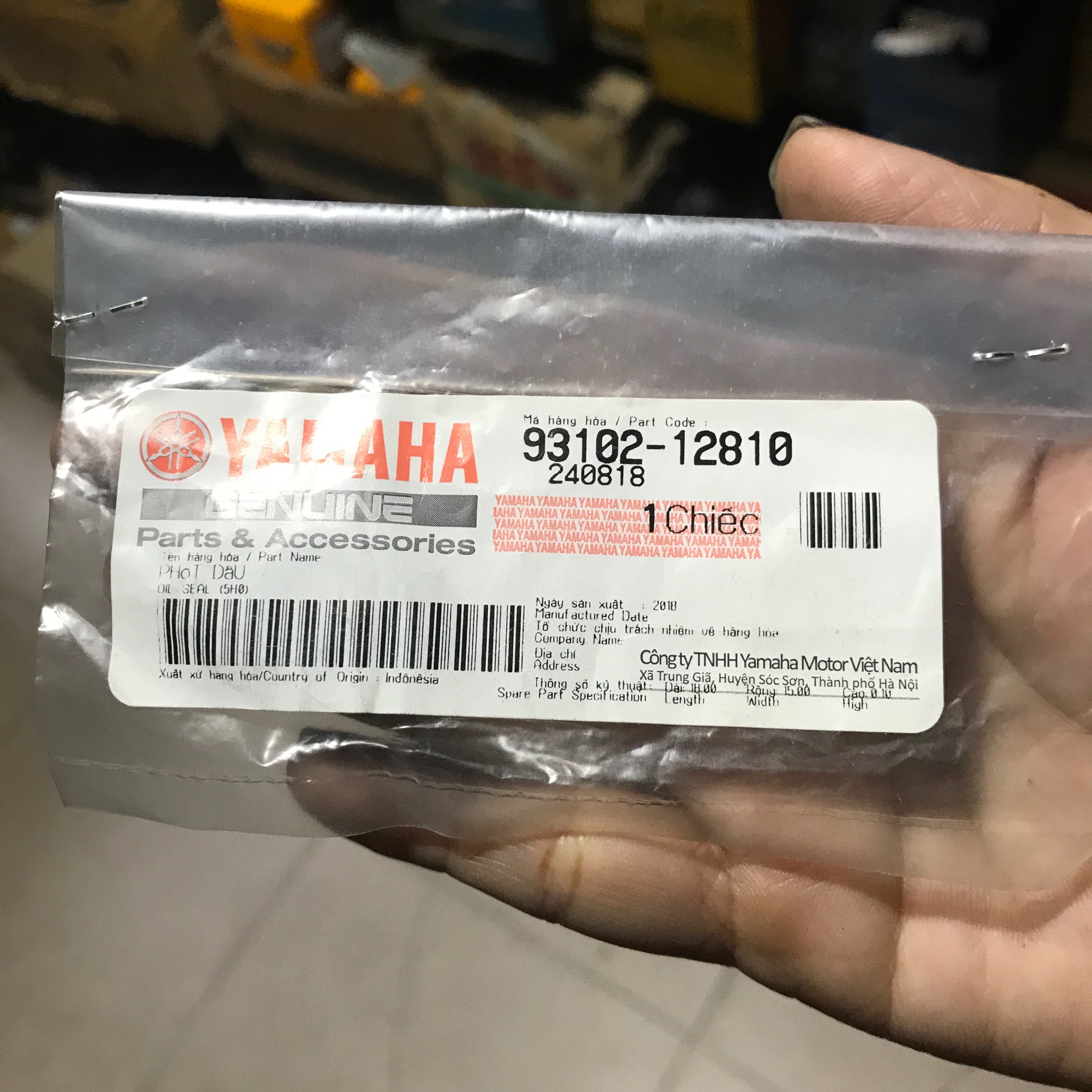 Phốt cần cắt côn xe Ex135/150 Zin