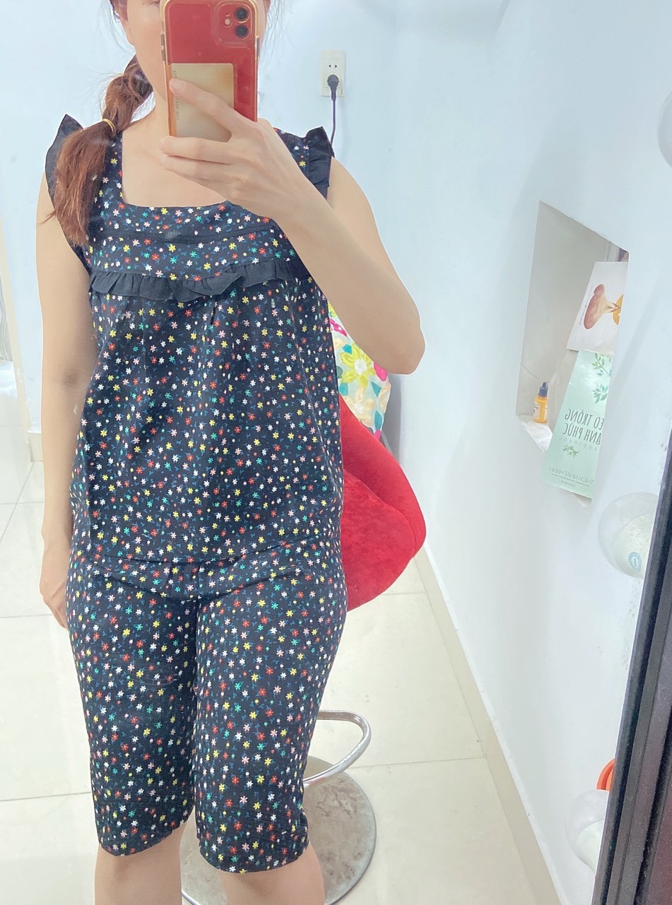 ĐỒ BỘ NỮ LỬNG LỤA CHẤT MẪU HOA ĐẸP TỪ 61kg ĐẾN 70kg