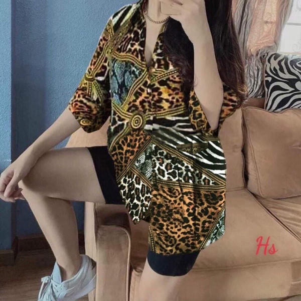 BỘ ÁO SƠ MI HOA VĂN +QUẦN LEGGING HSU1