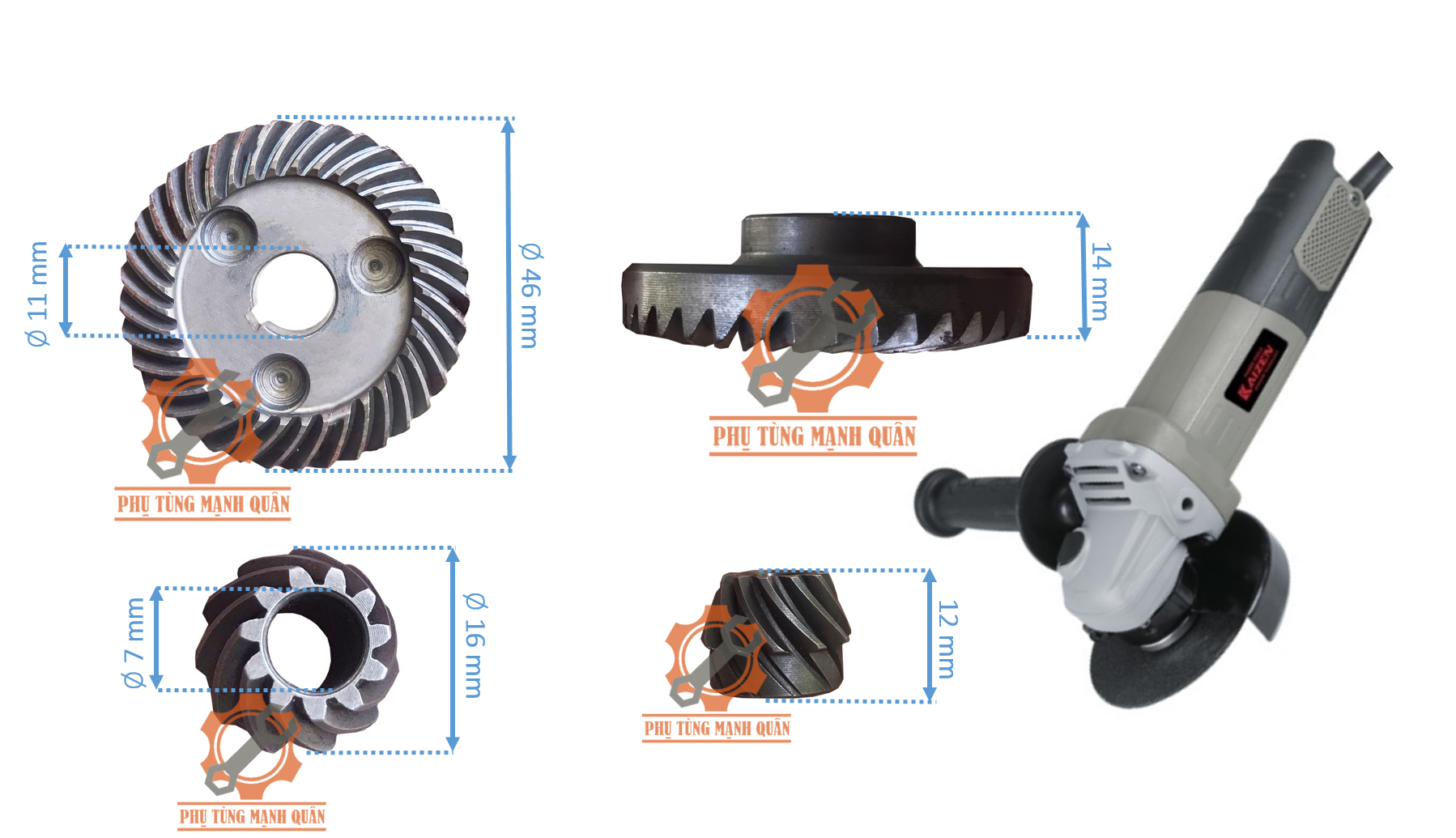 Bánh răng/nhông mài Kaizen 8-100D