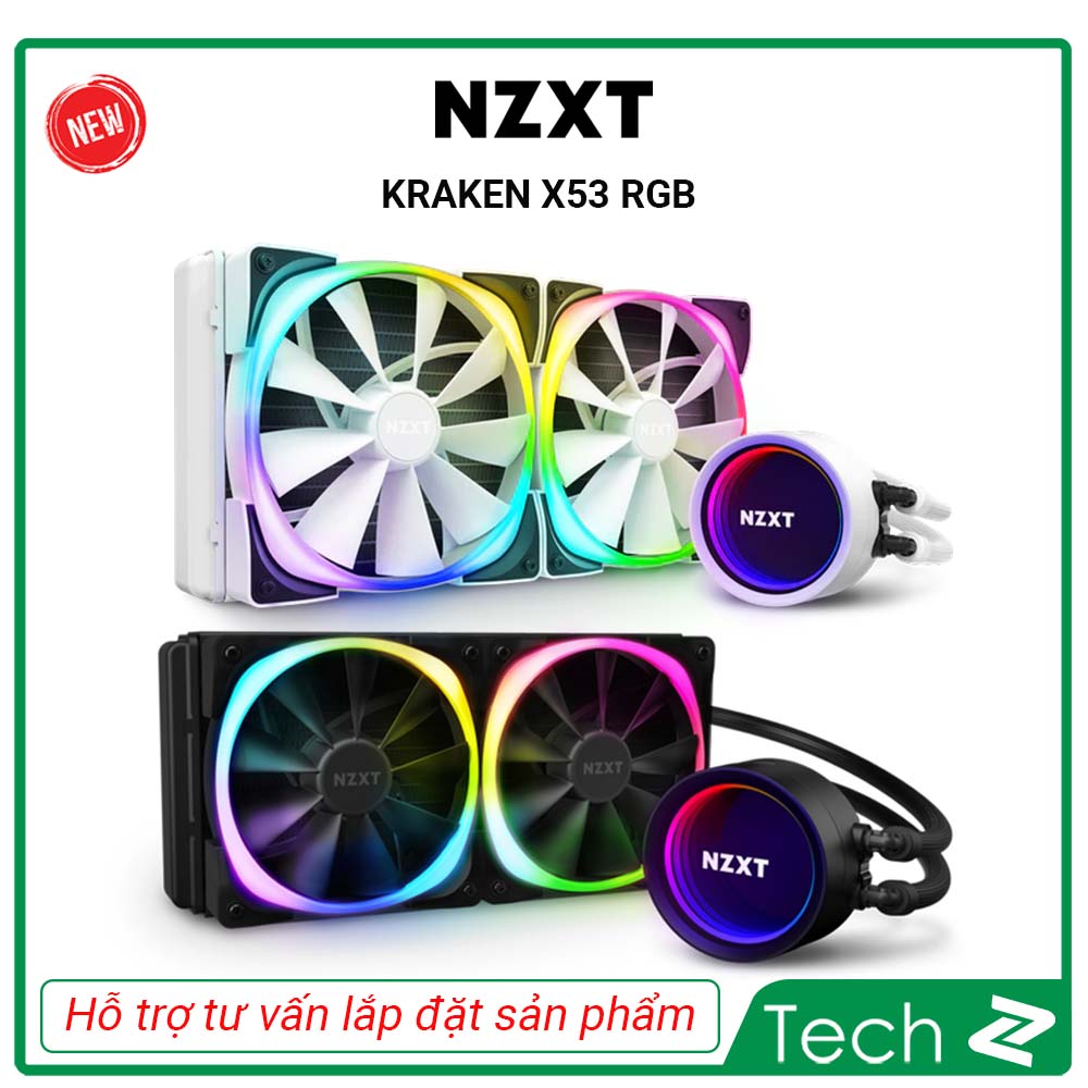 [FREESHIP MAX] Tản nhiệt nước CPU NZXT Kraken X53 RGB (Black/White)