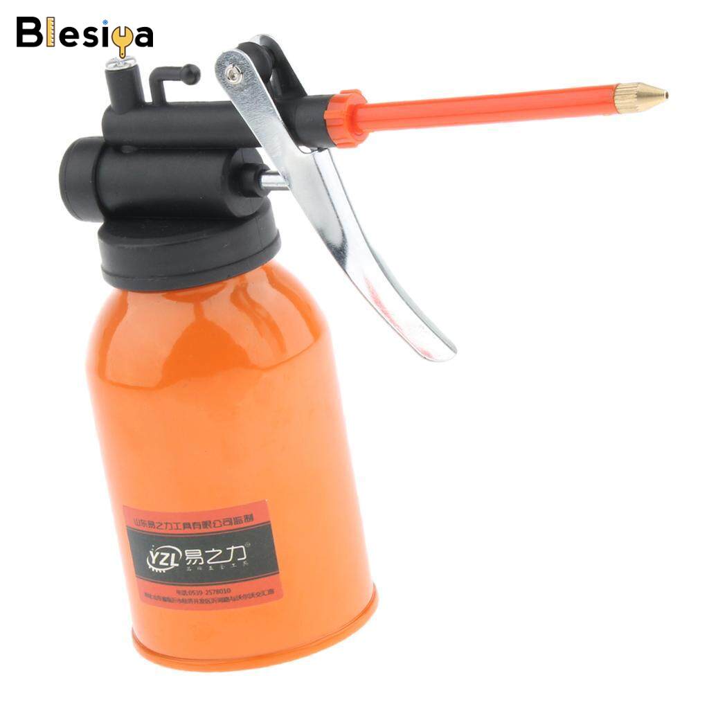 Blesiya 250ml Steel High Pressure Hand Pump Oiler Oil Pot Spray Can for Lubricants