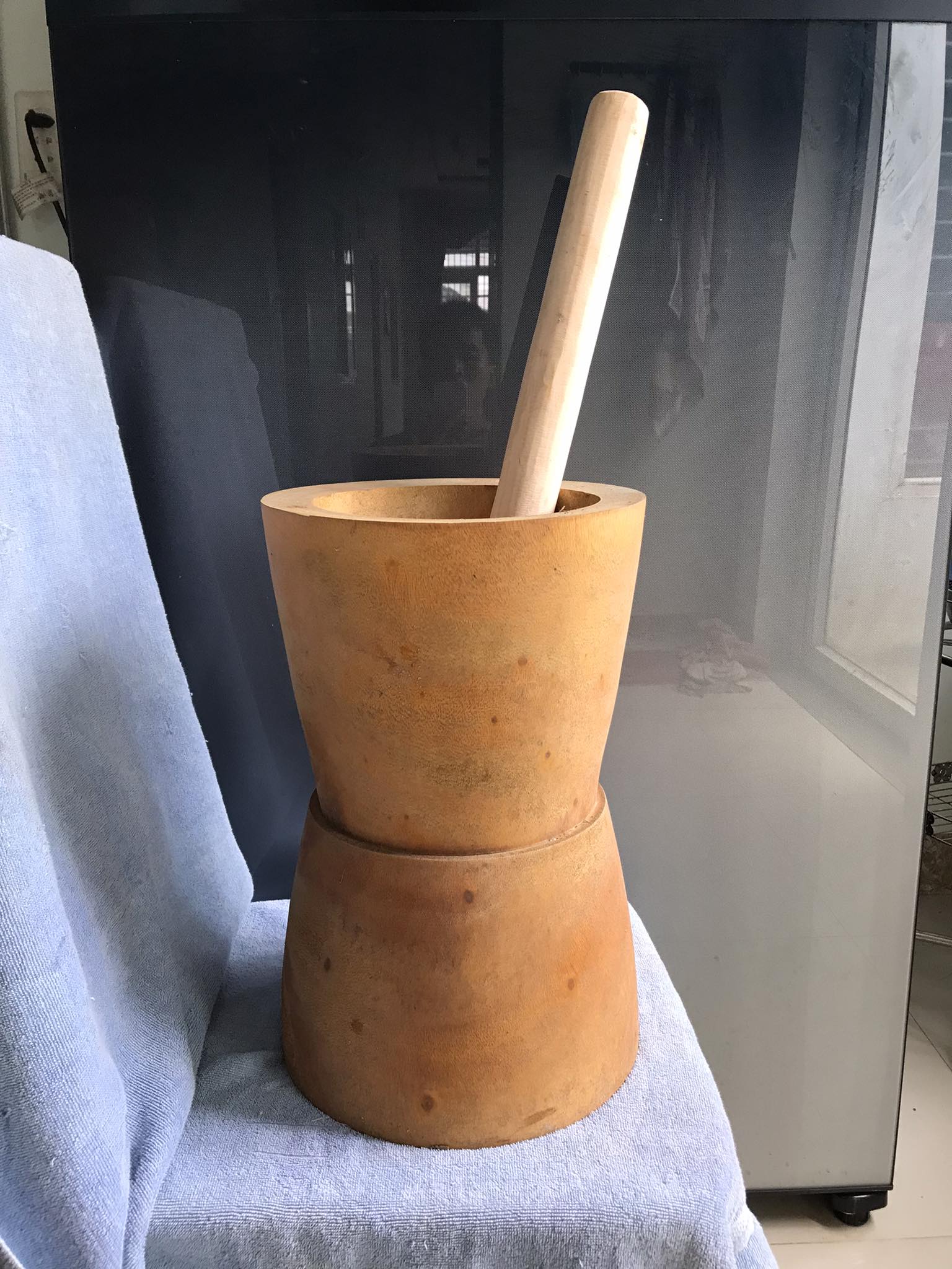 bộ cối chày bằng gỗ cỡ lớn 26x40