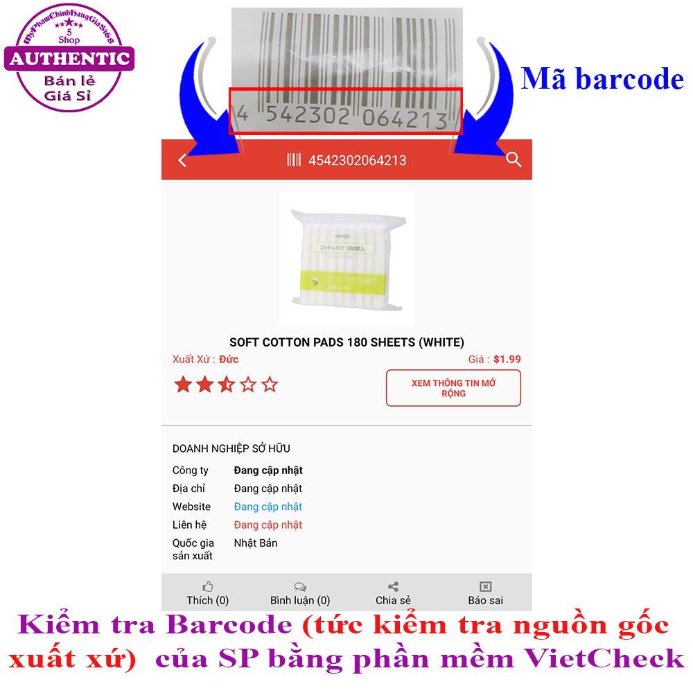BÔNG TẨY TRANG MINISO NHẬT BẢN GÓI 180 MIẾNG