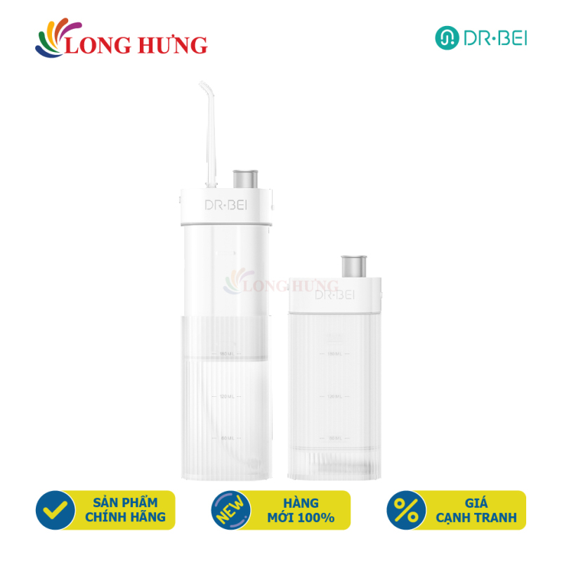 Máy tăm nước vệ sinh răng miệng Xiaomi Dr-BEI GF3 - Hàng nhập khẩu - Làm sạch bên trong kẻ răng, 3 chế độ phù hợp với người sử dụng, chống nước
