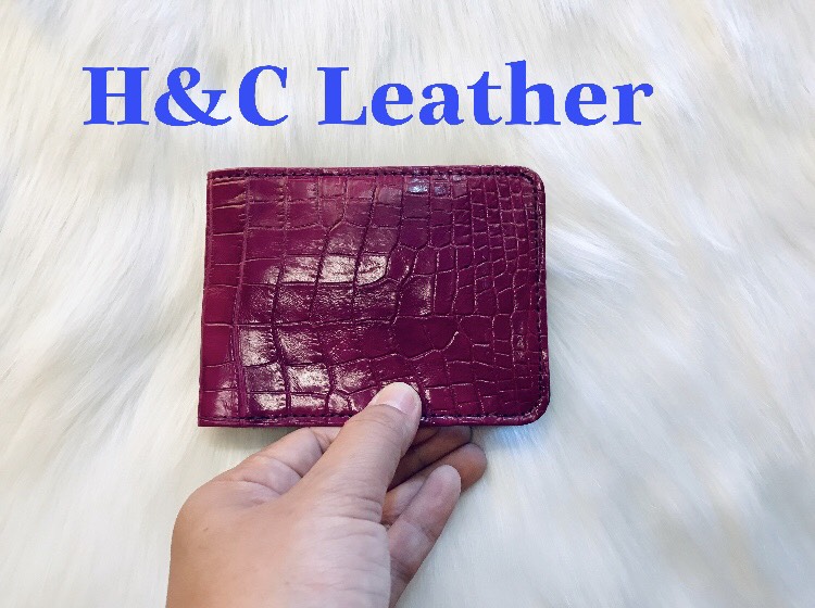 [Ảnh thật] Ví unisex da cá sấu thật 100%