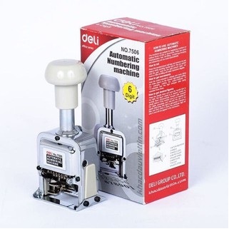 Dấu nhảy số tự động 6 số Deli 7506 dùng đóng số thứ tự, đánh số trang, số seri...