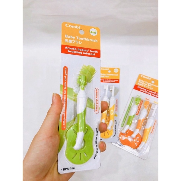 Bàn chải đánh răng cho bé Combi TE bước 1,2,3
