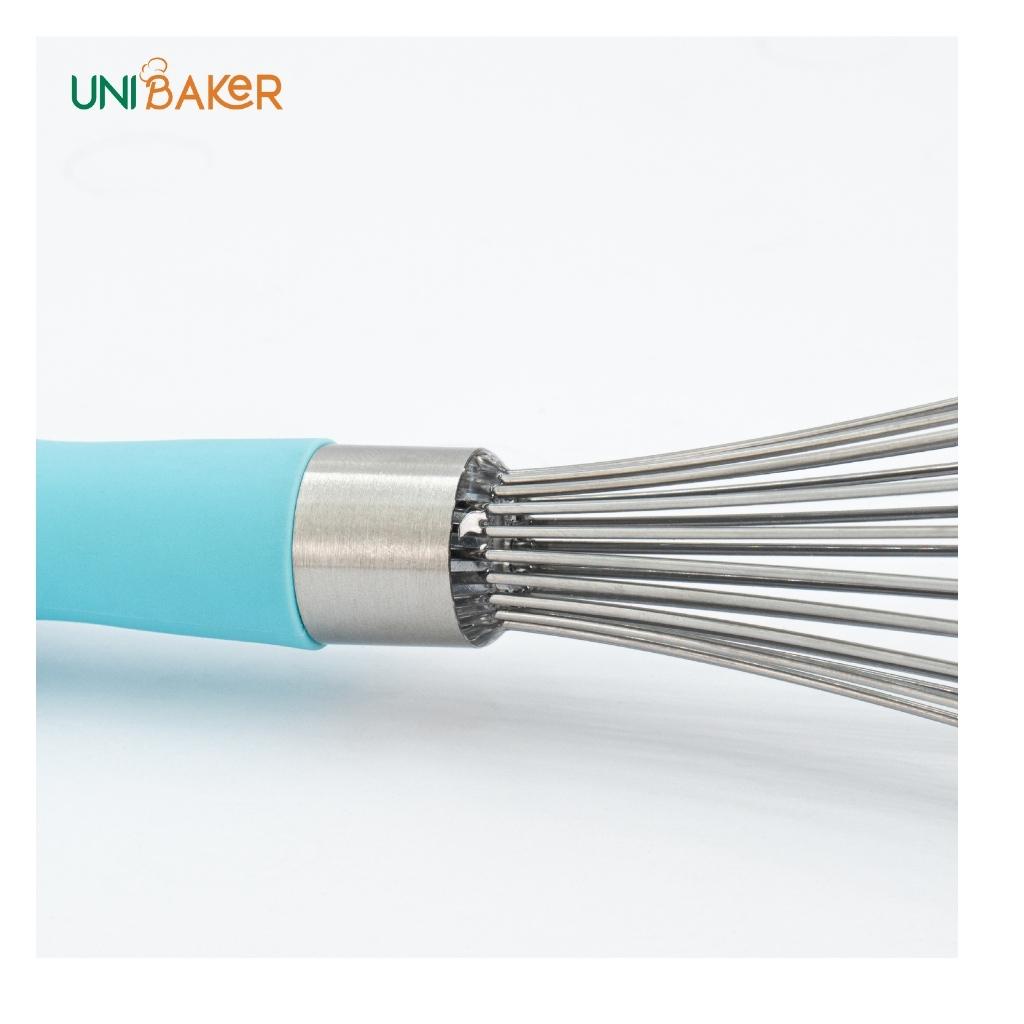 Phới Lồng Inox Cán Silicon 32 cm Unibaker Hàng Đẹp