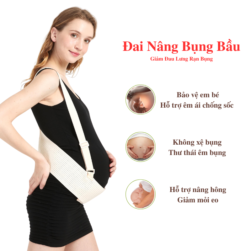 Đai Đỡ Bụng Bầu DB01 Co Dãn 4 Chiều Giảm Đau Lưng Phù Chân