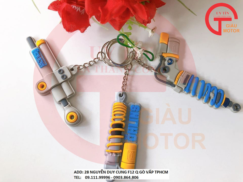 MÓC KHÓA MÔ HÌNH TRỢ LỰC SƯỜN OHLINS BẰNG CAO SU