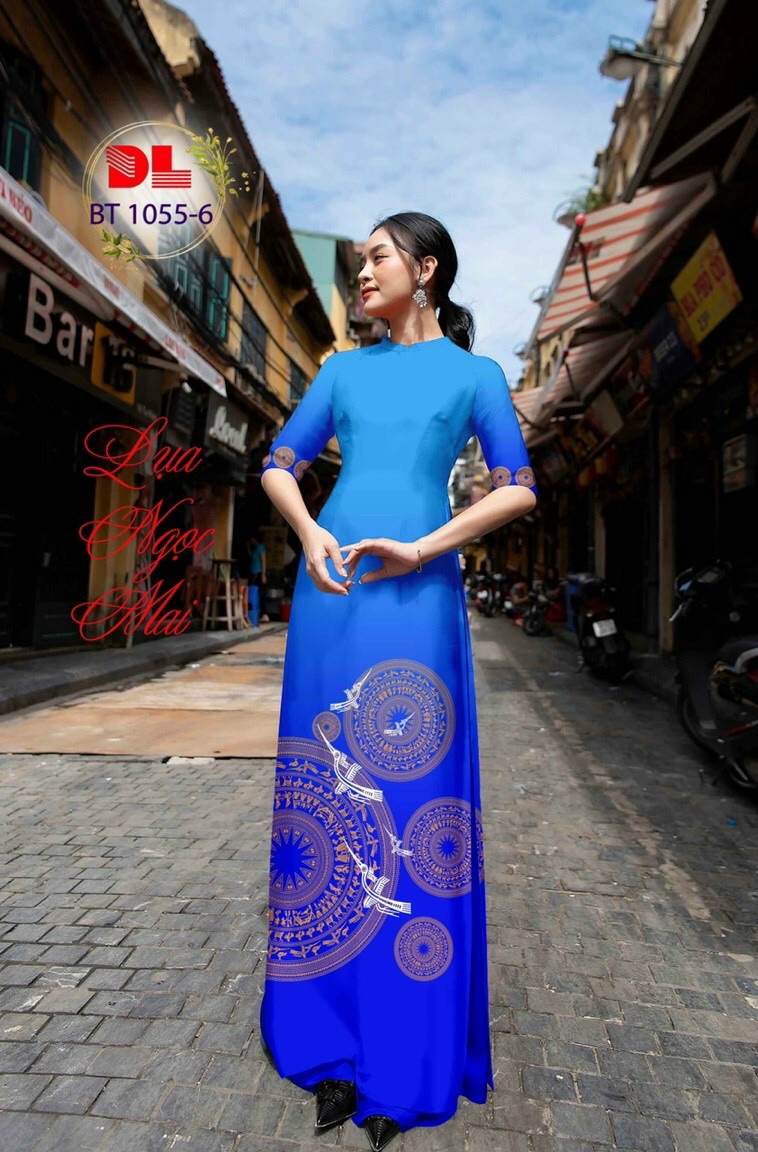 [HCM]Vải áo dài Trống Đồng