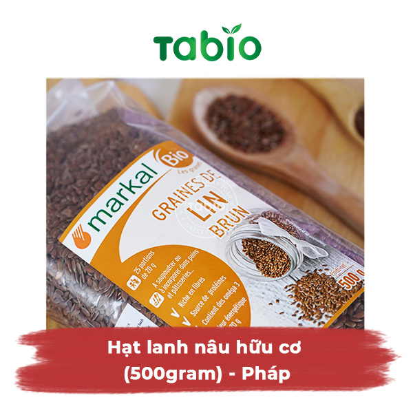 HCM - Hạt lanh nâu hữu cơ (500gram) - Pháp - TABIO