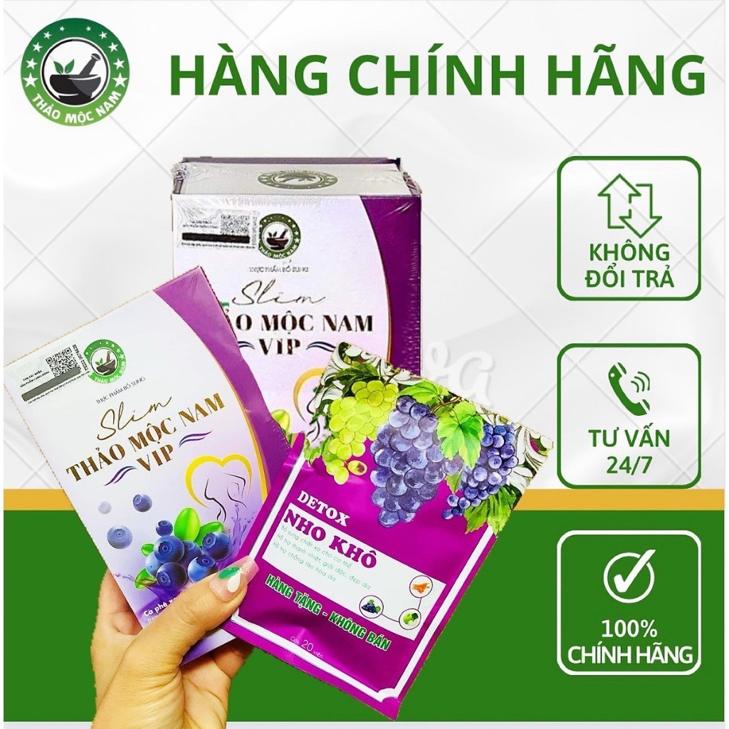 GIẢM CÂN THẢO MỘC NAM mẫu mới tặng kèm nho khô