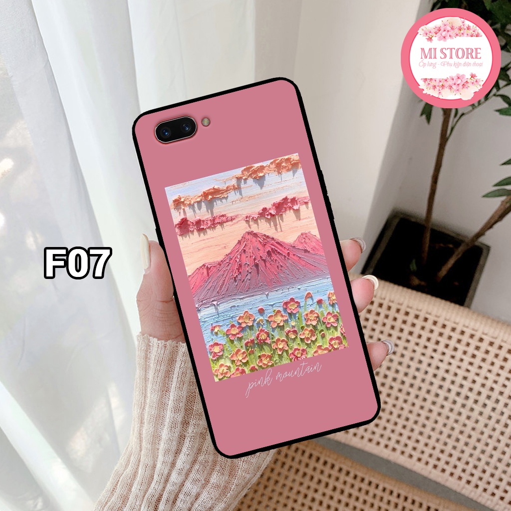 Ốp điện thoại oppo a3s/ a1k/ realme c1/ realme c2 - ốp lưng oppo in hình hoa sáp vintage xinh xắn