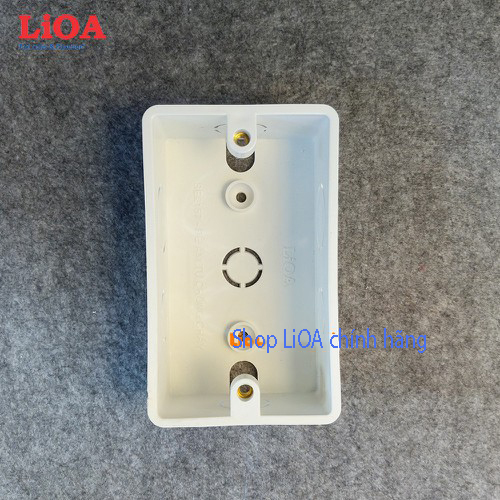 Đế âm đơn tự chống cháy LiOA dùng cho các mặt chữ nhật - SE2157