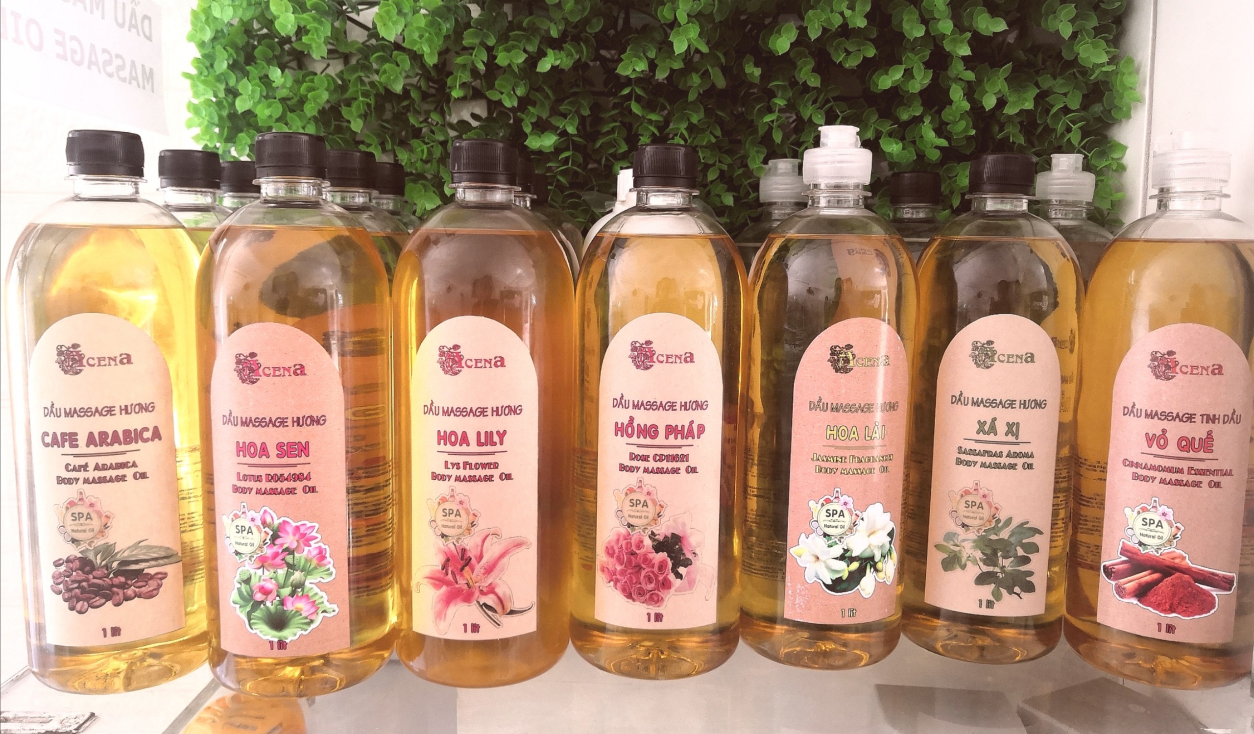 Dầu Massage Body Tinh Dầu Vỏ Quế ACENA 1000ml Massage Chân