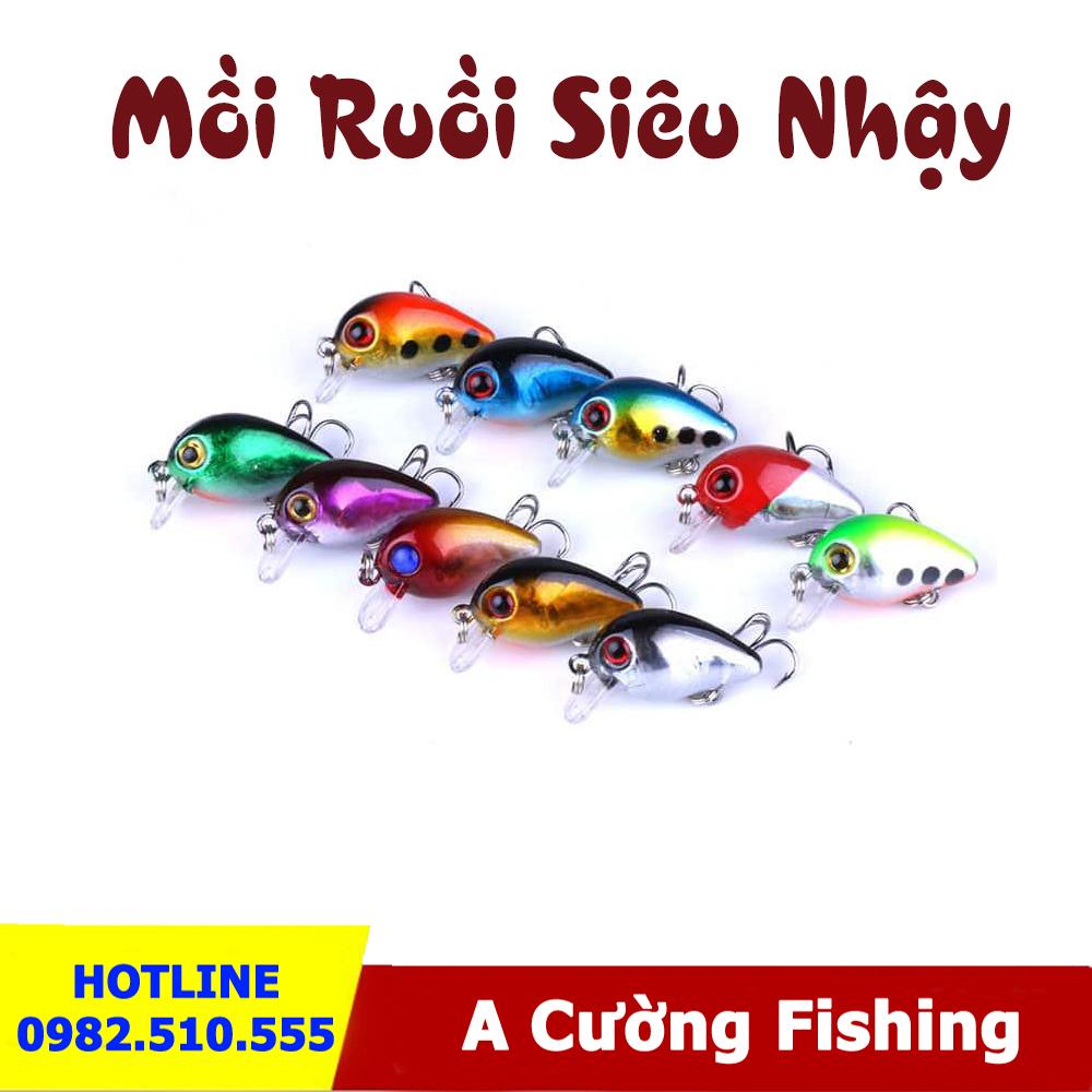 Combo 10 Mồi Ruồi Câu Cá - Chuyên bắt cá rô phi, rô ta, chuối, lóc, sộp, thiểu, ngão, chim