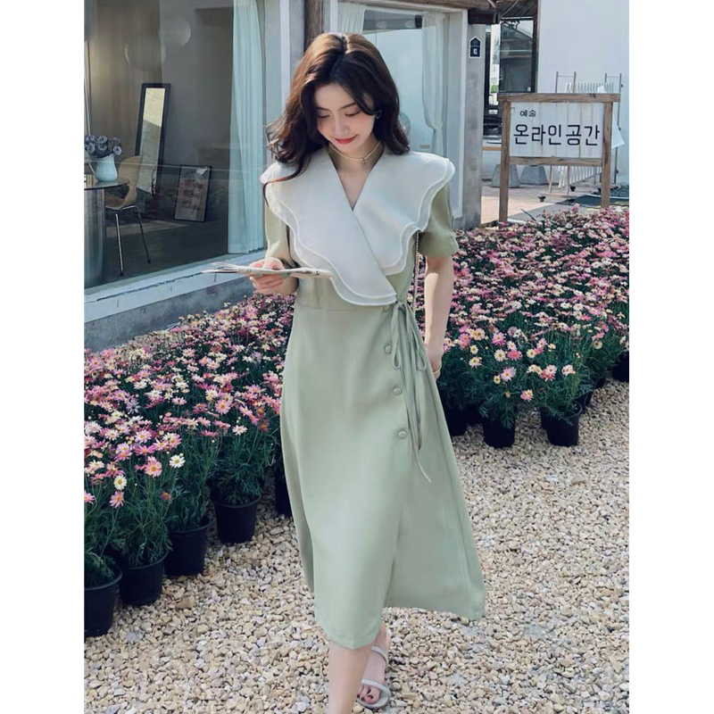 ĐẦM CỔ BÈO, FORM DÀI (có ảnh thật) MS169