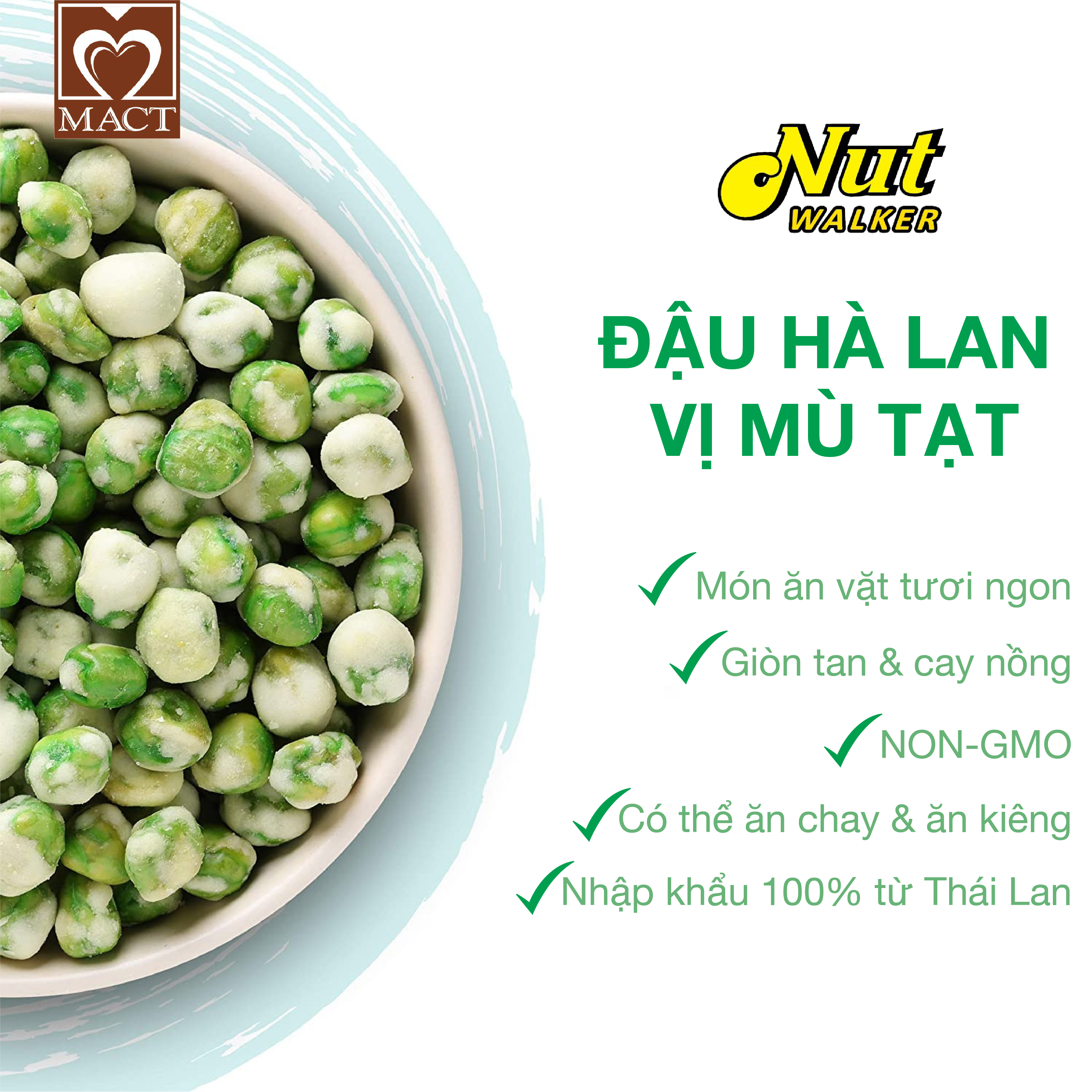 Đậu Hà Lan NUT WALKER - Vị Mù tạt Wasabi