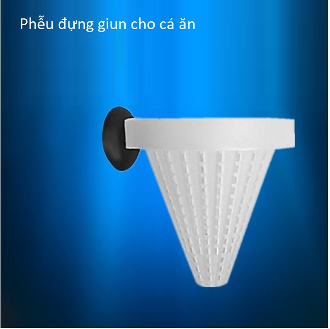 Phễu đựng giun đỏ, trùn chỉ cho cá ăn