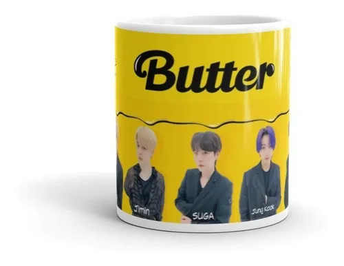 Cốc sứ cao cấp uống trà  BTS Butter siêu dễ thương
