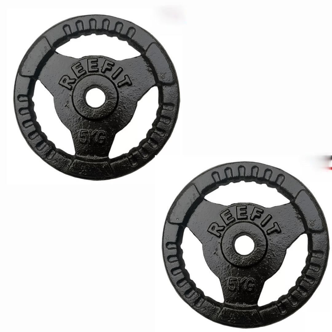 Bộ 2 bánh tạ gang 5kg (gồm 2 miếng) phi 27