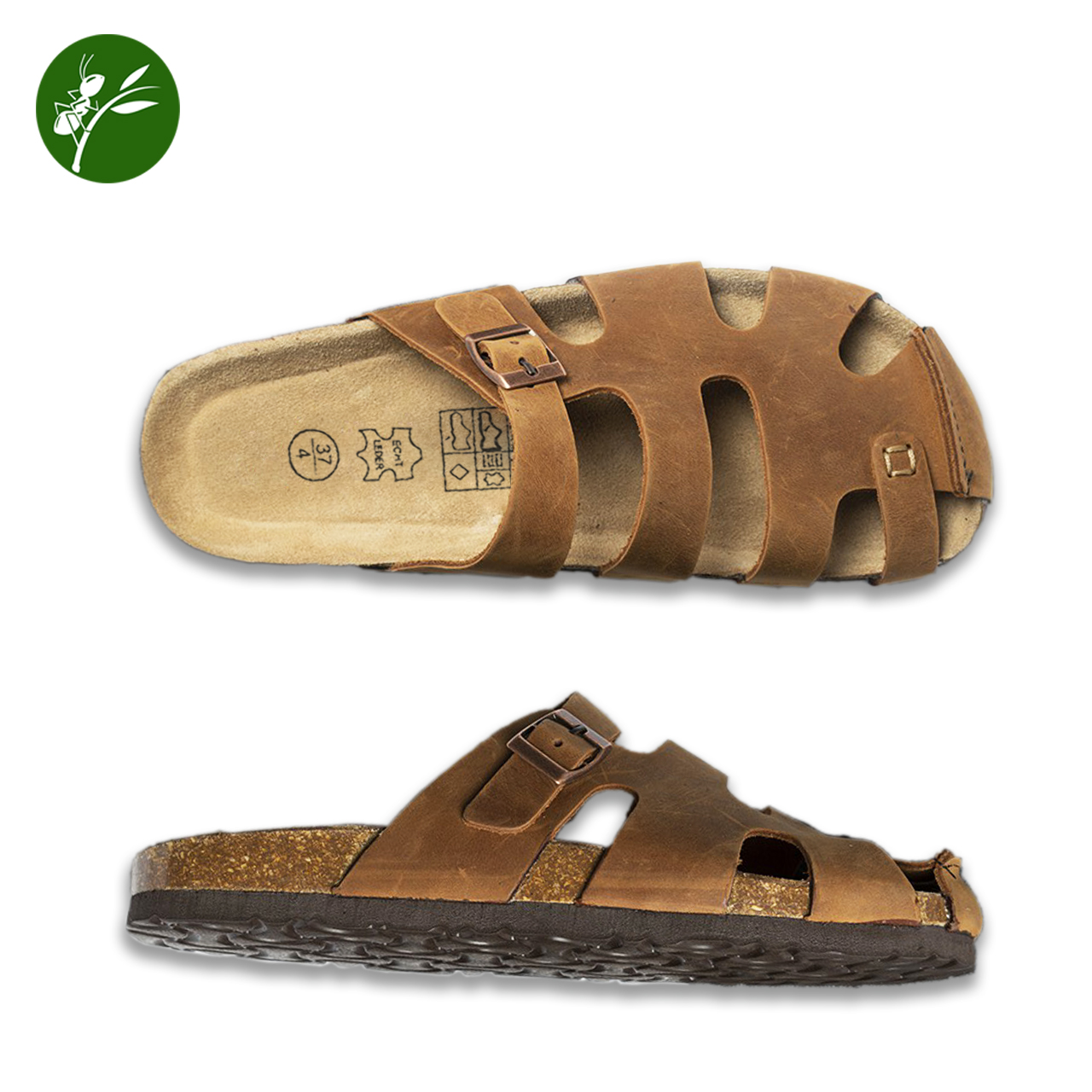 Dép đế trấu Nam Da thật quai rọ (size 35-45)