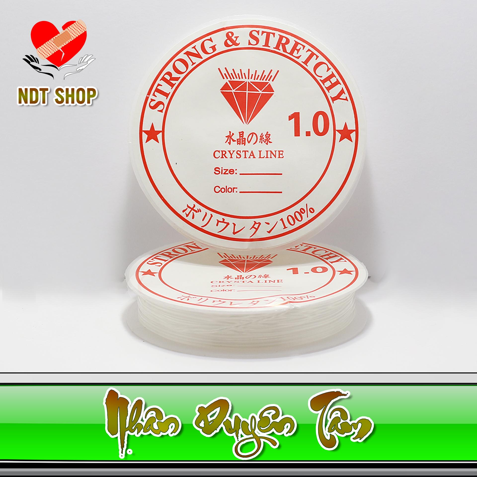 [HCM]Bộ 5 cuộn dây cước xâu chuỗi 0.8mm (màu trắng)