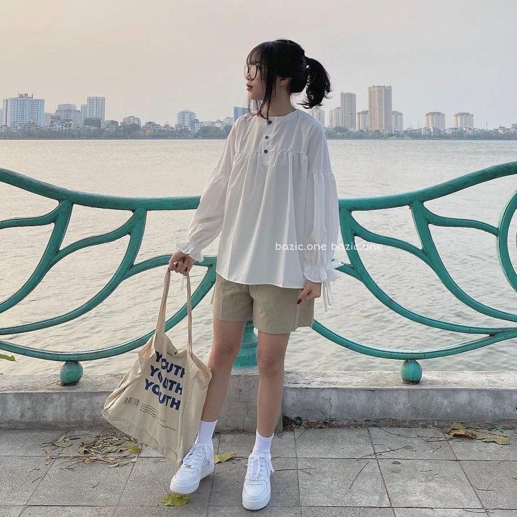 Áo sơ mi bánh bèo cúc kan0421