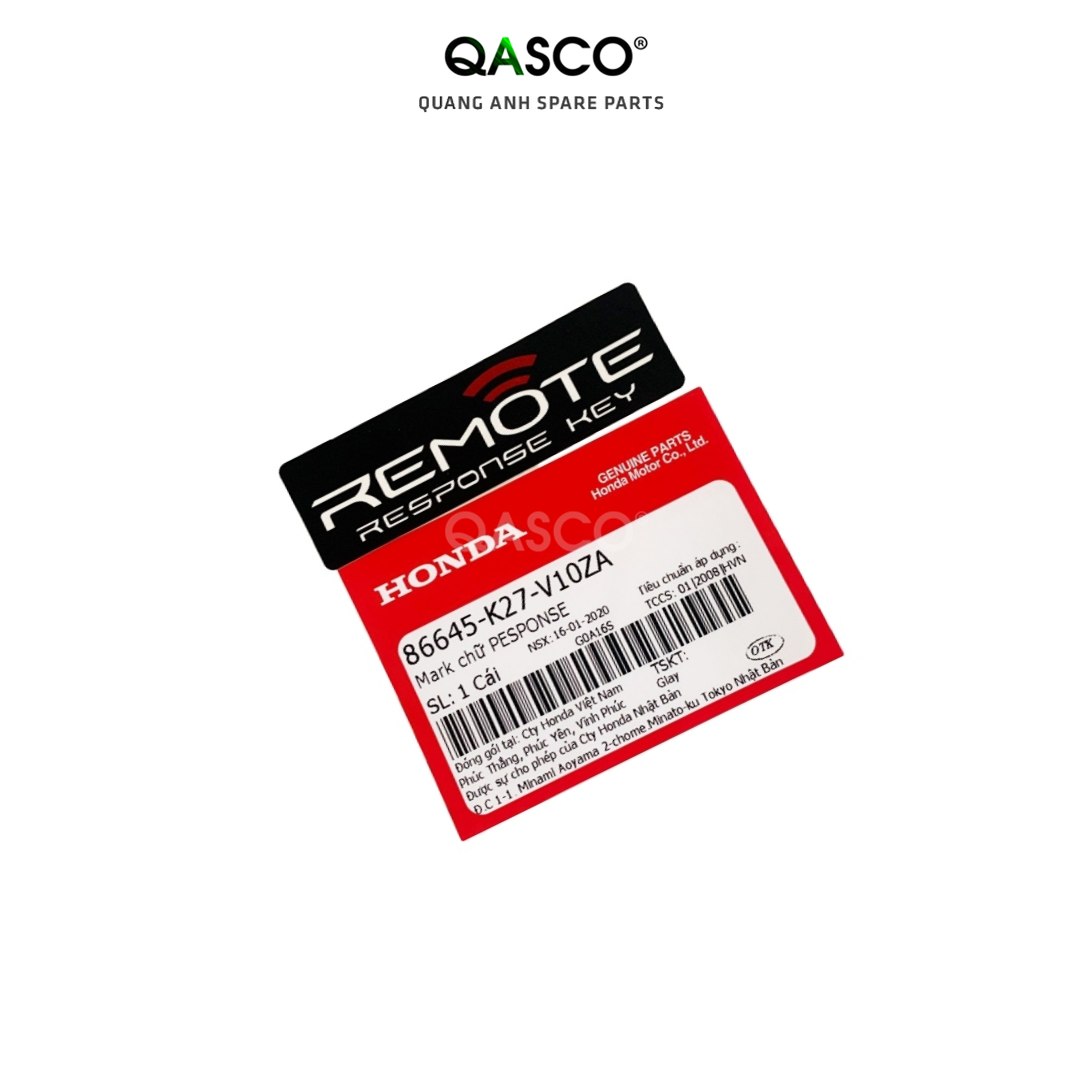 Tem chữ Remote (PESPONSE) HONDA AIR BLADE 125 (2012-2014) (86645K27V10ZA) _380