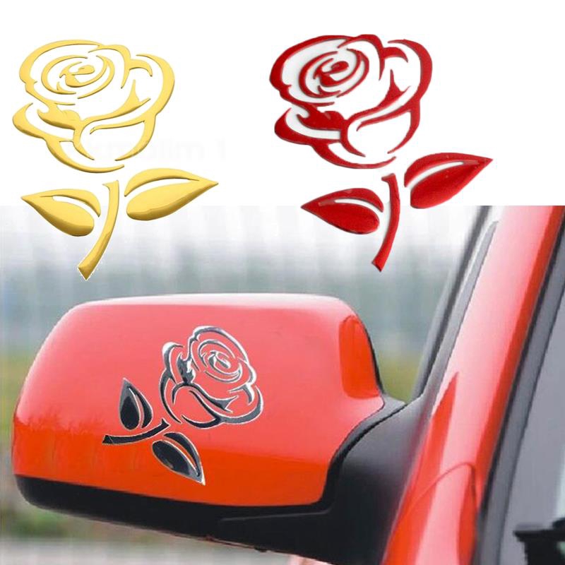 Miếng dán Sticker hoa hồng nổi 3D