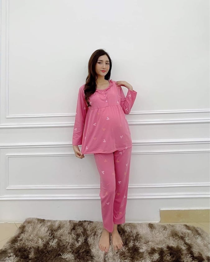 Bộ Đồ Bầu Và Sau Sinh Dài 3 Cúc