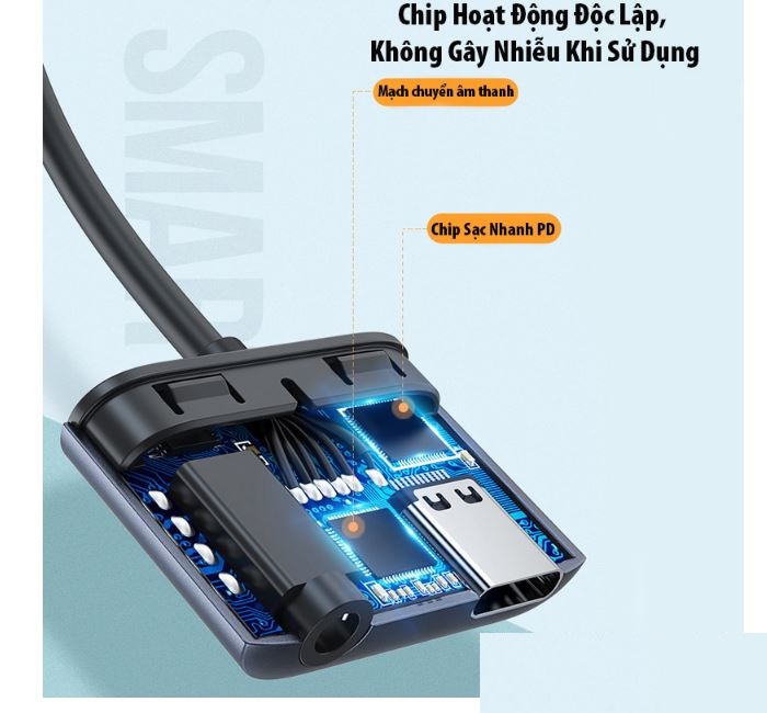 Cáp USB Type-C Sang Cổng Audio 3.5mm Ugreen 60164 (hỗ trợ nguồn PD Type C) Chính Hãng