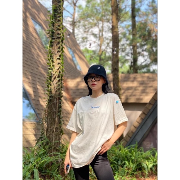 LEVENTS POPULAR LOGO TEE CREAM/ BLUE (BEST SELLER CỦA BST POPULAR)